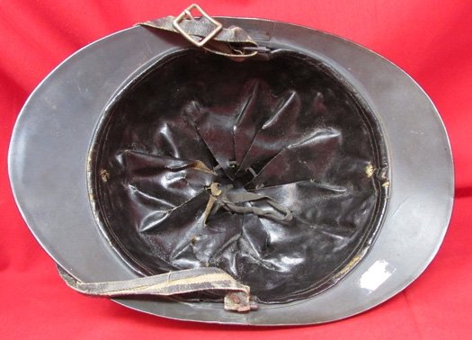  French WWI Adrian Helmet, Infantry, Liner & Chinstrap — image 3