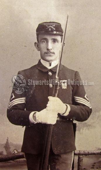  US Indian War, Cabinet Card, 1st Sergeant Fort Stevens Oregon — image 3
