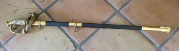  US Cold War Era, M1852 US Navy Officers Sword, German Mfg, Hillborn-Hamburger Retailer — image 2