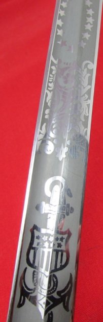  US Cold War Era, M1852 US Navy Officers Sword, German Mfg, Hillborn-Hamburger Retailer — image 6