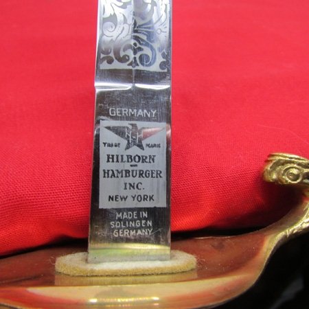  US Cold War Era, M1852 US Navy Officers Sword, German Mfg, Hillborn-Hamburger Retailer — image 9