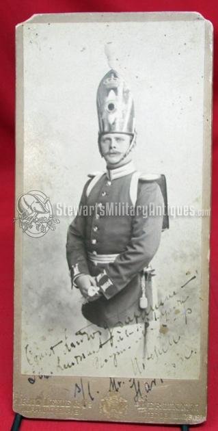  German Imperial Era, Pre 1889, Kaiser Alexander Garde Grenadier Officer Photo — image 2