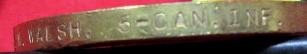  British WWI Victory Medal, M.Walsh, 5th Canadian Infantry — image 3