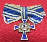 German WWII Miniature Mothers Cross, Bronze, L11 Marked