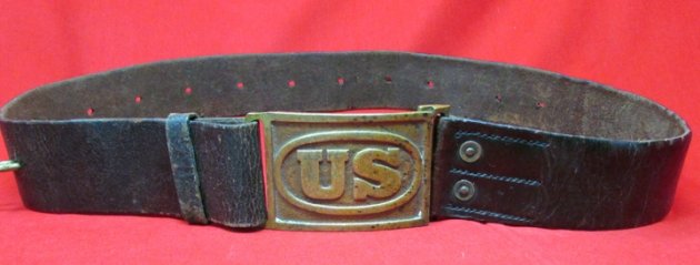  US Indian War, Spanish-American War, M1874 Enlisted Belt & Buckle — image 2