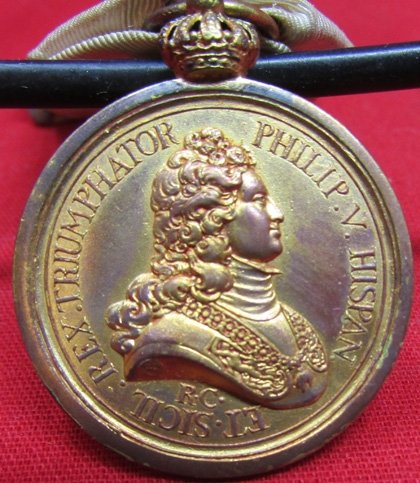  Spain, 2nd Centennial Medal 1910, Battles of Brihuega & Villaviciosa, Bronze — image 3