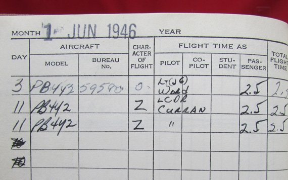  US Post WWII Navy Flight Log Books Set 1946 — image 3