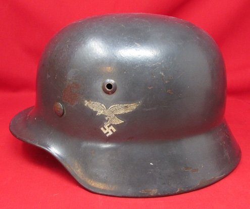  German WWII Luftwaffe Drooptail Eagle M1935, Double Decal Helmet Q64, Unit Marked JG334, Plus 3 Volume Set JG 53 'Pik As' — image 4