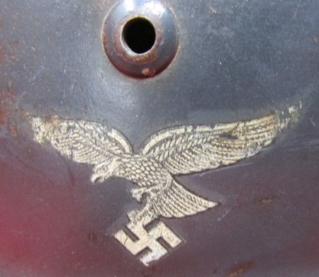  German WWII Luftwaffe Drooptail Eagle M1935, Double Decal Helmet Q64, Unit Marked JG334, Plus 3 Volume Set JG 53 'Pik As' — image 5