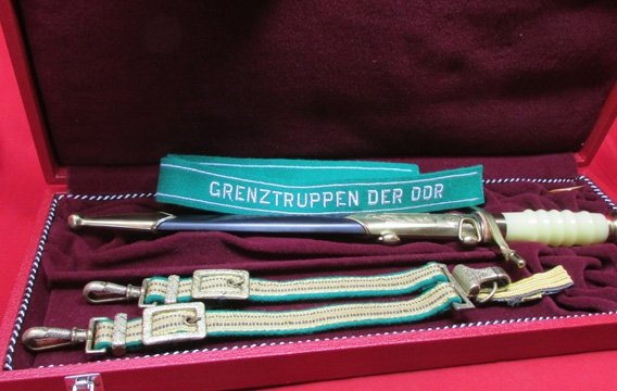  East German Cold War Border Guard General Officers Dagger & Fitted Case — image 2