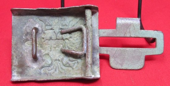  Austrian WWI Brass Enlisted Buckle Field Recovered With Keeper — image 4