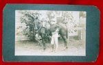 US Spanish American War, Cavalryman & Horse, Card Mounted Photo