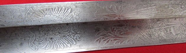  German Imperial Era, Prussian Artillery Officers Sword, Triple Etched, WKC — image 5