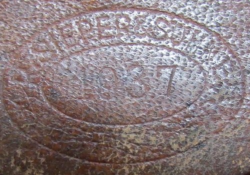  German WWII Army Enlisted Pebbled Aluminum Buckle & Leather Tab, R.S. & S. 1937 — image 4