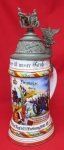 German 1900 - 1902 Porcelain Regimental Artillery Beer Stein, 5th …