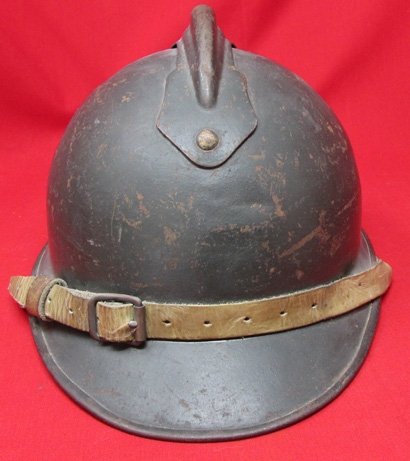 Italian WWI Adrian Pattern Helmet,  Liner & Chinstrap — image 2