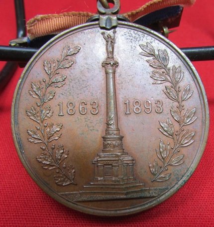  US Post Civil War, Gettysburg Veteran Medal, New York, 1863-1893 — image 4