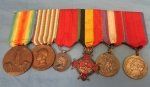 Italian WWI Soldiers, Six Place Medal Bar,