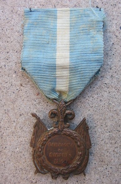  Italy, Mid-19th Century, Sicily Campaign Medal 1849 — image 3