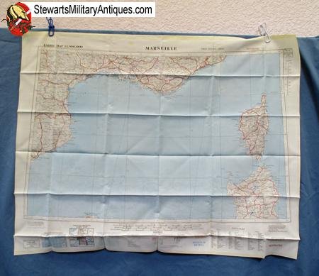  British Korean War RAF Cloth Map, Marseille & Tunis — image 2