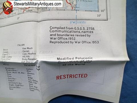  British Korean War RAF Cloth Map, Marseille & Tunis — image 3