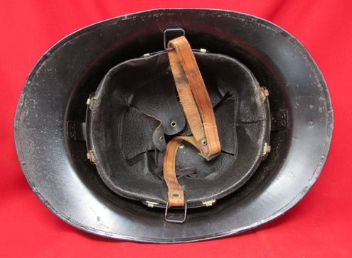 Belgian Post WWII Adrian Helmet, Complete — image 5