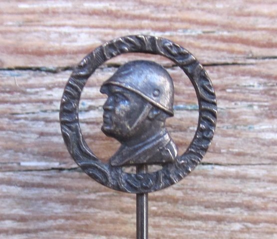  Italian WWII, Mussolini Patriotic Stickpin — image 2
