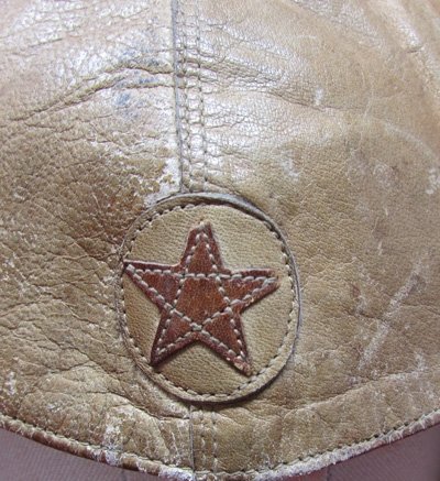  Japanese WWII Army Winter Flying Helmet, Tan Leather — image 3