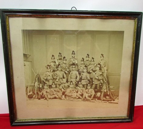  German 1870's Era, Bavarian Infantry Framed Photograph, Werder Rifles — image 2