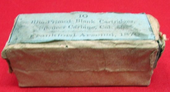  US Indian War, Spencer Carbine Rim Primed Blanks,1870, Original Box — image 3