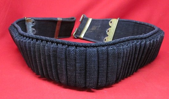  US SAW 45 Cal. 100 Round, Double Loop, Blue Canvas Belt, Mills Mfg. Connecticut NG — image 4
