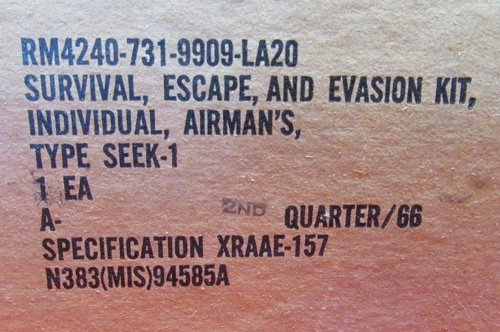  US Vietnam War Airman's Escape and Evasion Survival Kit, 1966 — image 2