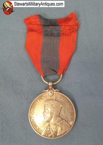  British George V Faithful Service Medal, Named Davis — image 2