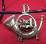 US Indian War, SAW Era Field Musician Hat Insignia, 24th …