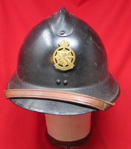  Belgian Post WWII Adrian Helmet, Complete — image 2