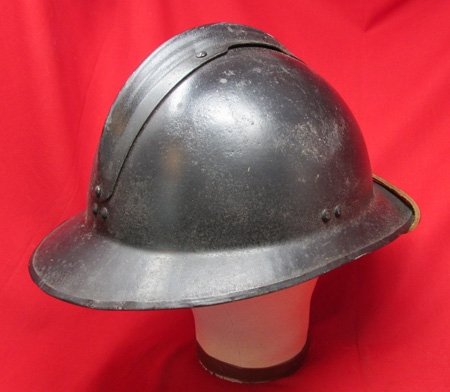 Belgian Post WWII Adrian Helmet, Complete — image 5