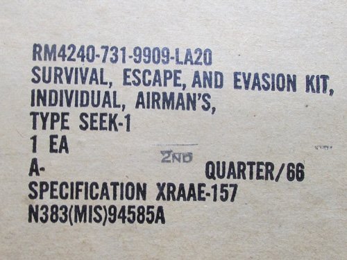  US Vietnam War Airman's Escape and Evasion Survival Kit, 1966 — image 2