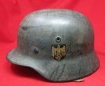  German WWII Army M1940 Steel Helmet, EF66