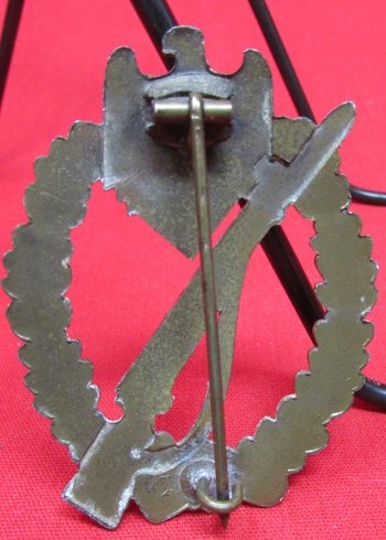  German WWII Bronze Infantry Assault Badge, Semi-Hollow 7.39 — image 3