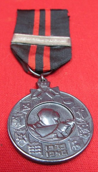  Finland, 1939-1940 Winter War Medal, Kenttaarmeija Clasp — image 2