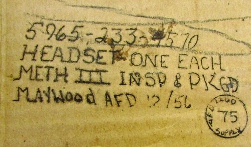  US WWII / Korean War Radio Reciever Headset, Mint — image 4