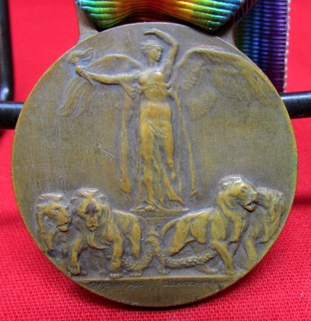  Italian WWI Victory Medal & Ribbon, S. Johnson, Milano — image 3