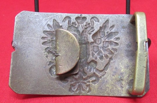  Russian WWI Brass Infantry Buckle, Field Recovered — image 2