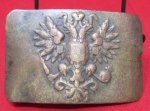 Russian WWI Brass Infantry Buckle, Field Recovered