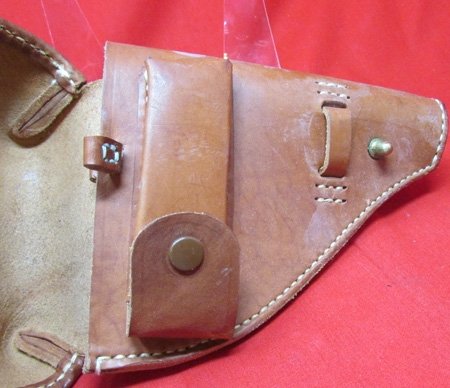  Japanese WWII Replica Small Leather Holster, .380? — image 3