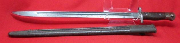  British WWII M1907 Bayonet & Scabbard, S294 WSC Australian Scabbard — image 5