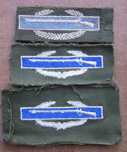  US Vietnam War Era, Cloth Combat Infantry Badge Lot, 3 Pieces — image 2