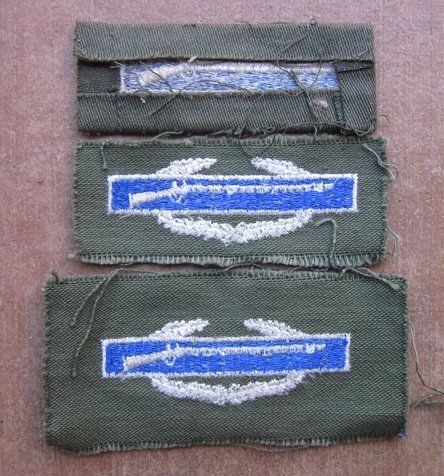  US Vietnam War Era, Cloth Combat Infantry Badge Lot, 3 Pieces — image 3