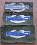 US Vietnam War Era, Cloth Combat Infantry Badge Lot, 3 …