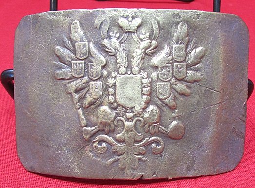  Russian WWI Brass Infantry Buckle, Field Recovered — image 2